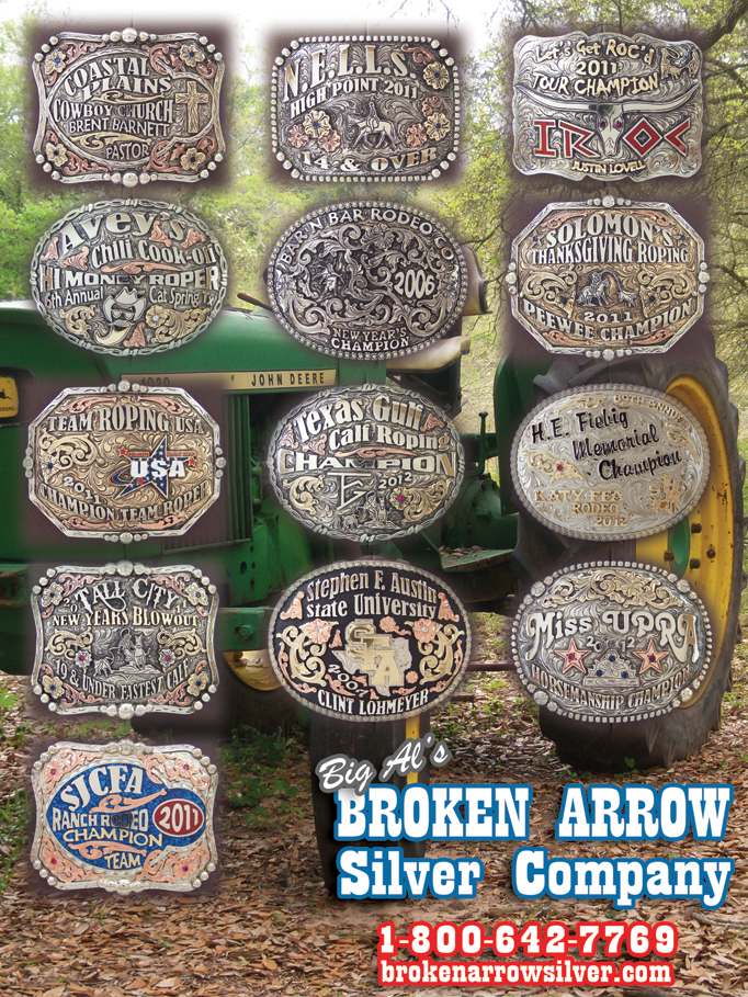 February Broken Arrow Silver Company Rodeo Buckles, Crowns, and more